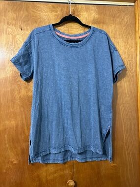 Pilcro Slate Blue Crewneck Tee